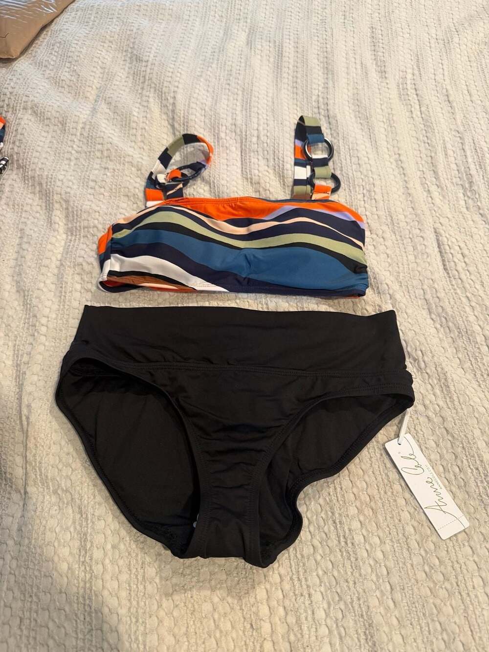 Anne Cole Women's Multi-Colored Striped Bikini Swimsuit Set, Style 23MB37201